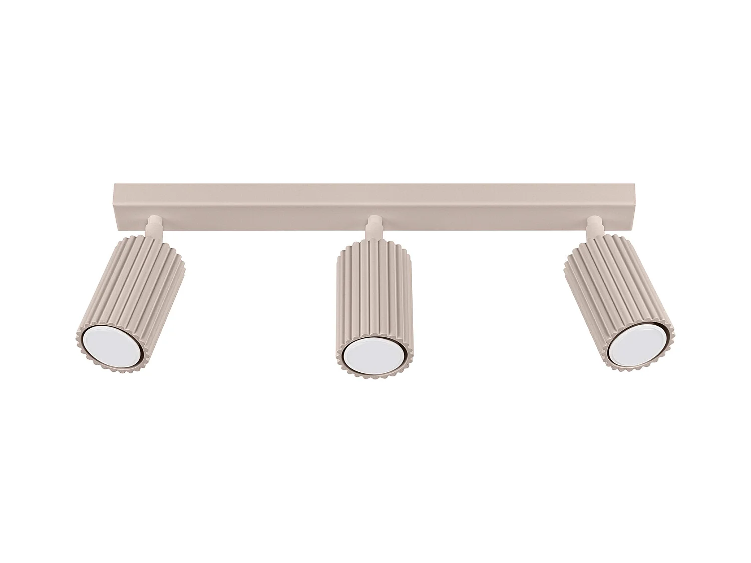 Plafonnier Karbon Minimaliste En Aluminium - 3 Sources Lumineuses - L.45 X H.16,5 Cm - Taupe