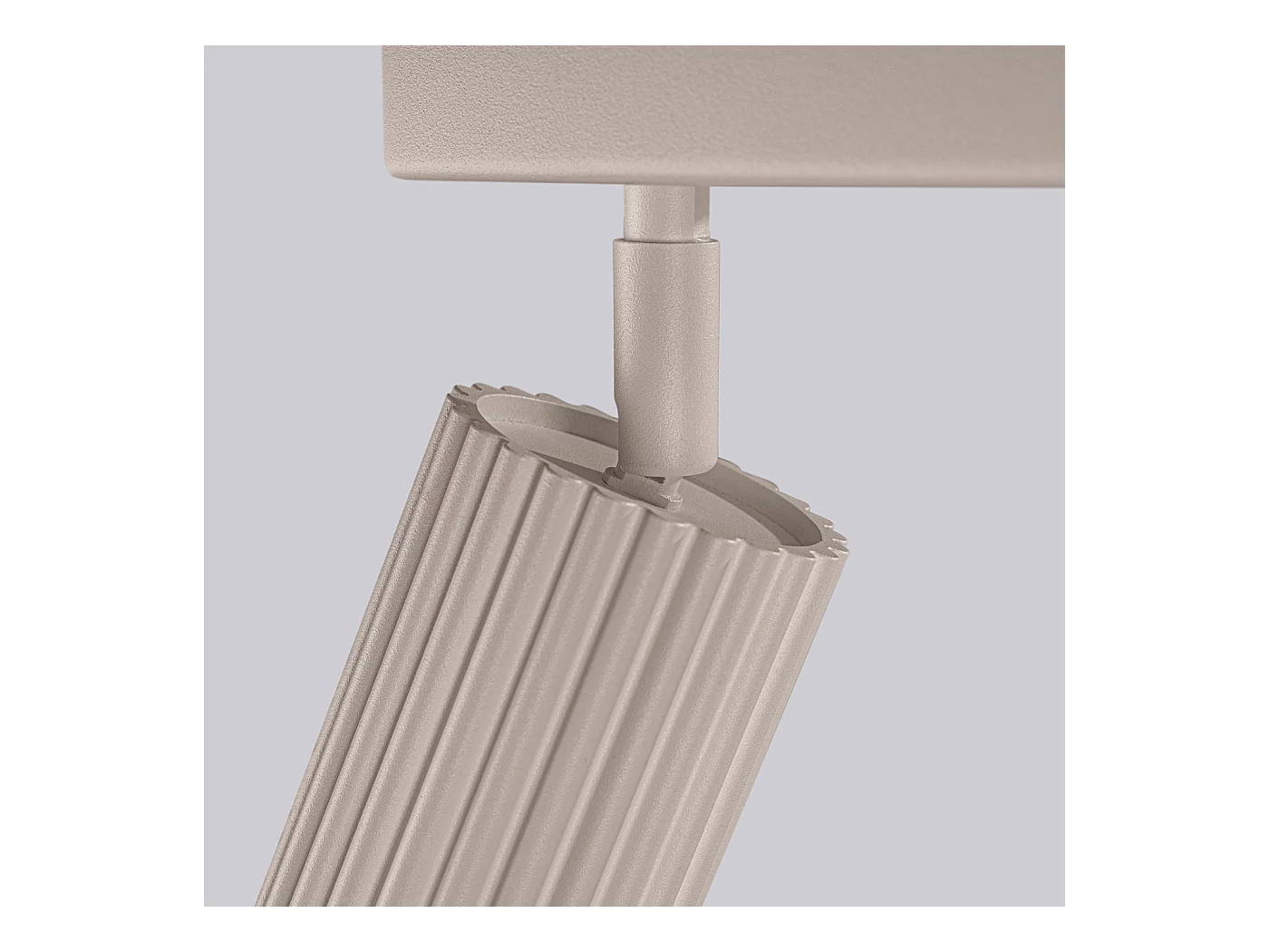 Plafonnier Karbon Minimaliste En Aluminium - 3 Sources Lumineuses - L.45 X H.16,5 Cm - Taupe