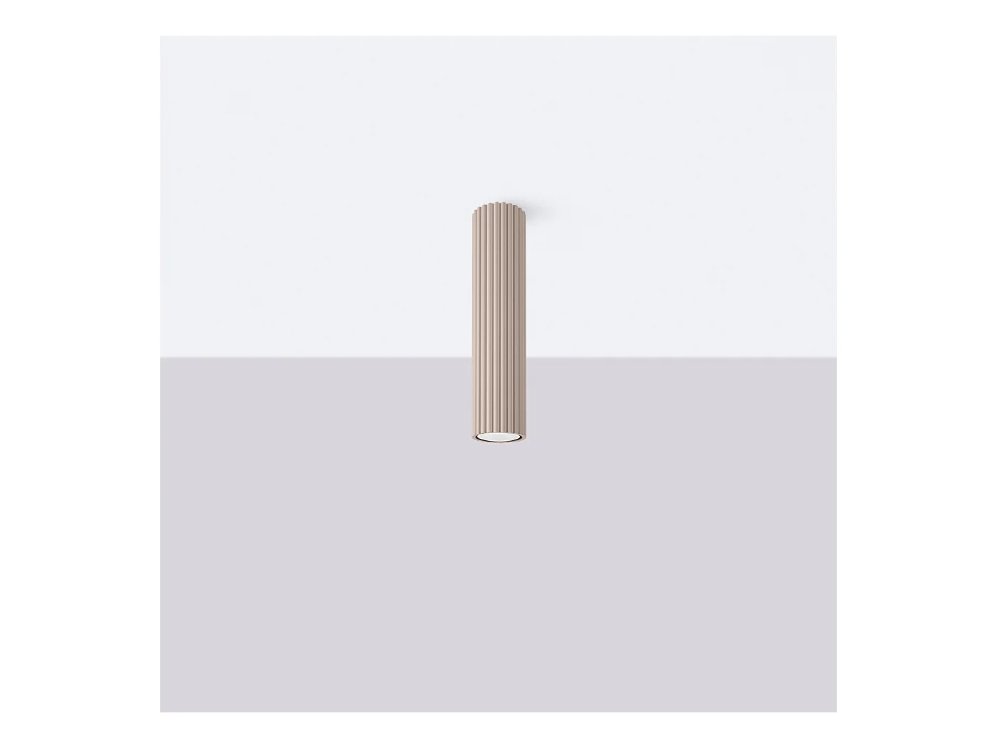 Plafonnier Karbon Minimaliste En Aluminium - 1 Sources Lumineuses - L.6,5 X H.30 Cm - Taupe