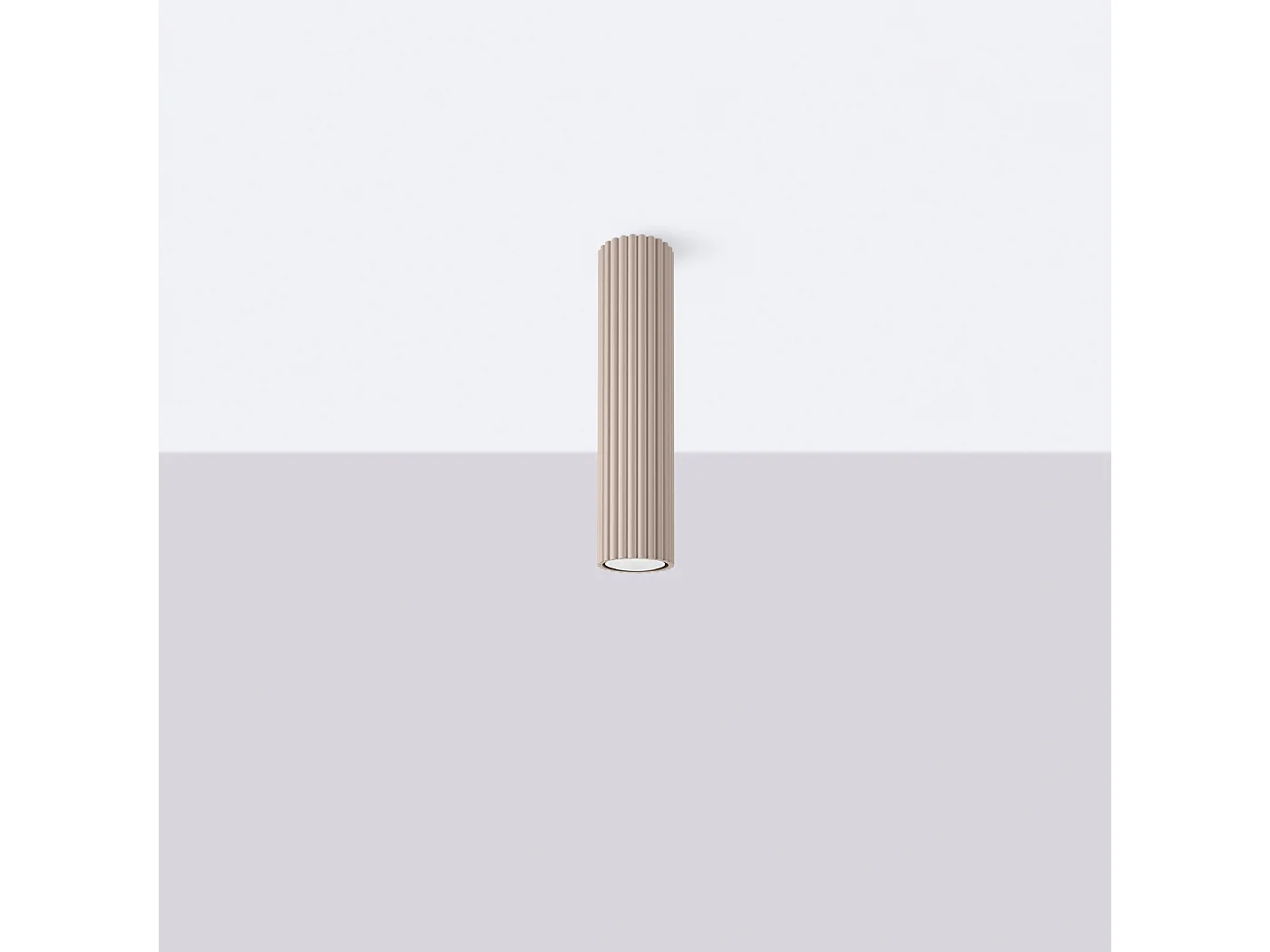 Candeeiro De Teto Karbon Minimalista, Alumínio - 1 Lichtbronnen - L.6.5 X H.30 Cm - Cinza-Claro