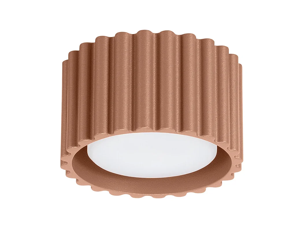 Candeeiro De Teto Aura Minimalista, Alumínio - 1 Lichtbronnen - L.10 X H.10 Cm - Mocha