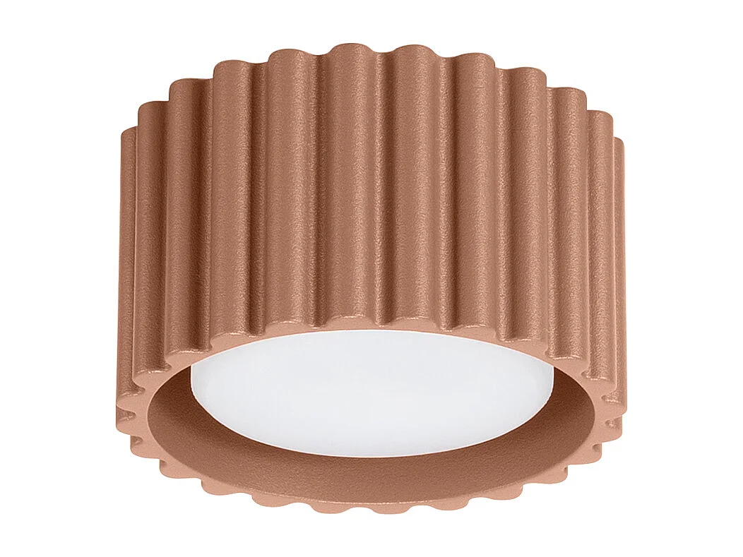 Candeeiro De Teto Aura Minimalista, Alumínio - 1 Lichtbronnen - L.10 X H.10 Cm - Mocha