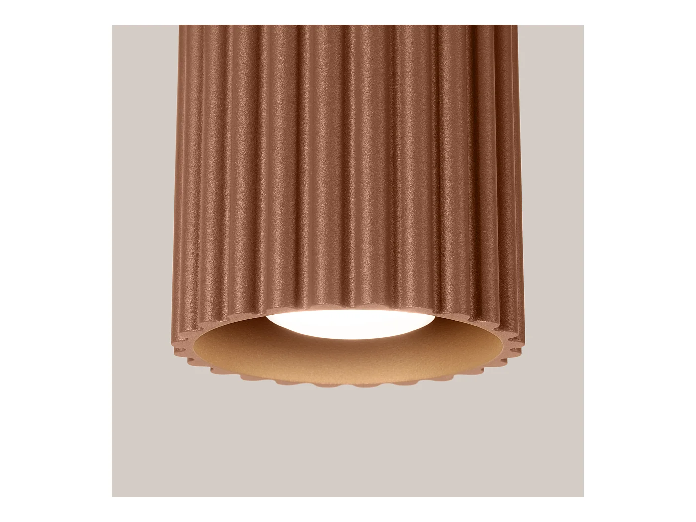 Deckenleuchte Aura Minimalistisch Aus  Aluminium - 1 Lichtquellen - L.10 X H. Cm - Mokka