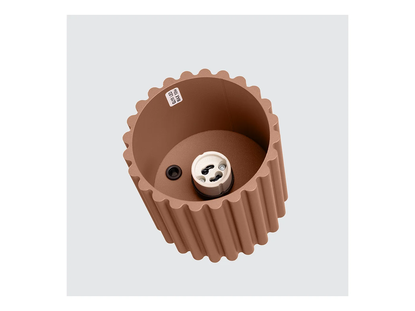 Deckenleuchte Aura Minimalistisch Aus  Aluminium - 1 Lichtquellen - L.10 X H. Cm - Mokka