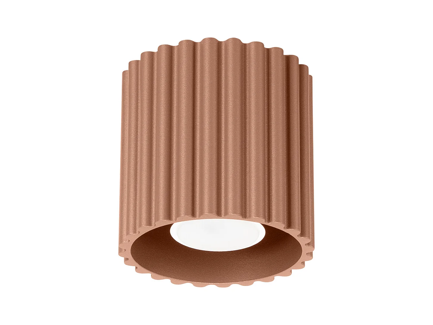 Plafonnier Aura Minimaliste En Aluminium - 1 Sources Lumineuses - L.10 X H.10 Cm - Moka