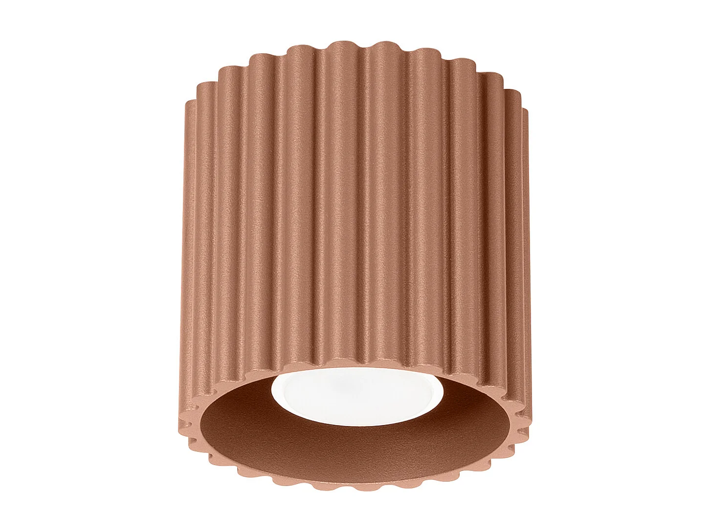 Plafonnier Aura Minimaliste En Aluminium - 1 Sources Lumineuses - L.10 X H.10 Cm - Moka