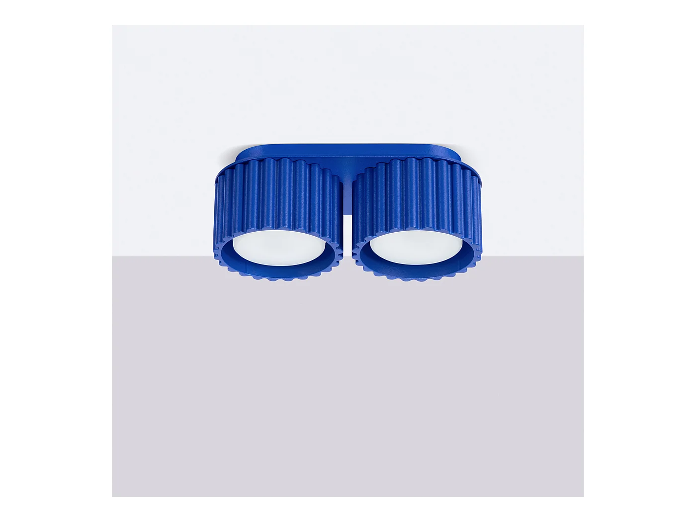 Plafonnier Aura Minimaliste En Aluminium - 2 Sources Lumineuses - L.21 X H.12 Cm - Outremer