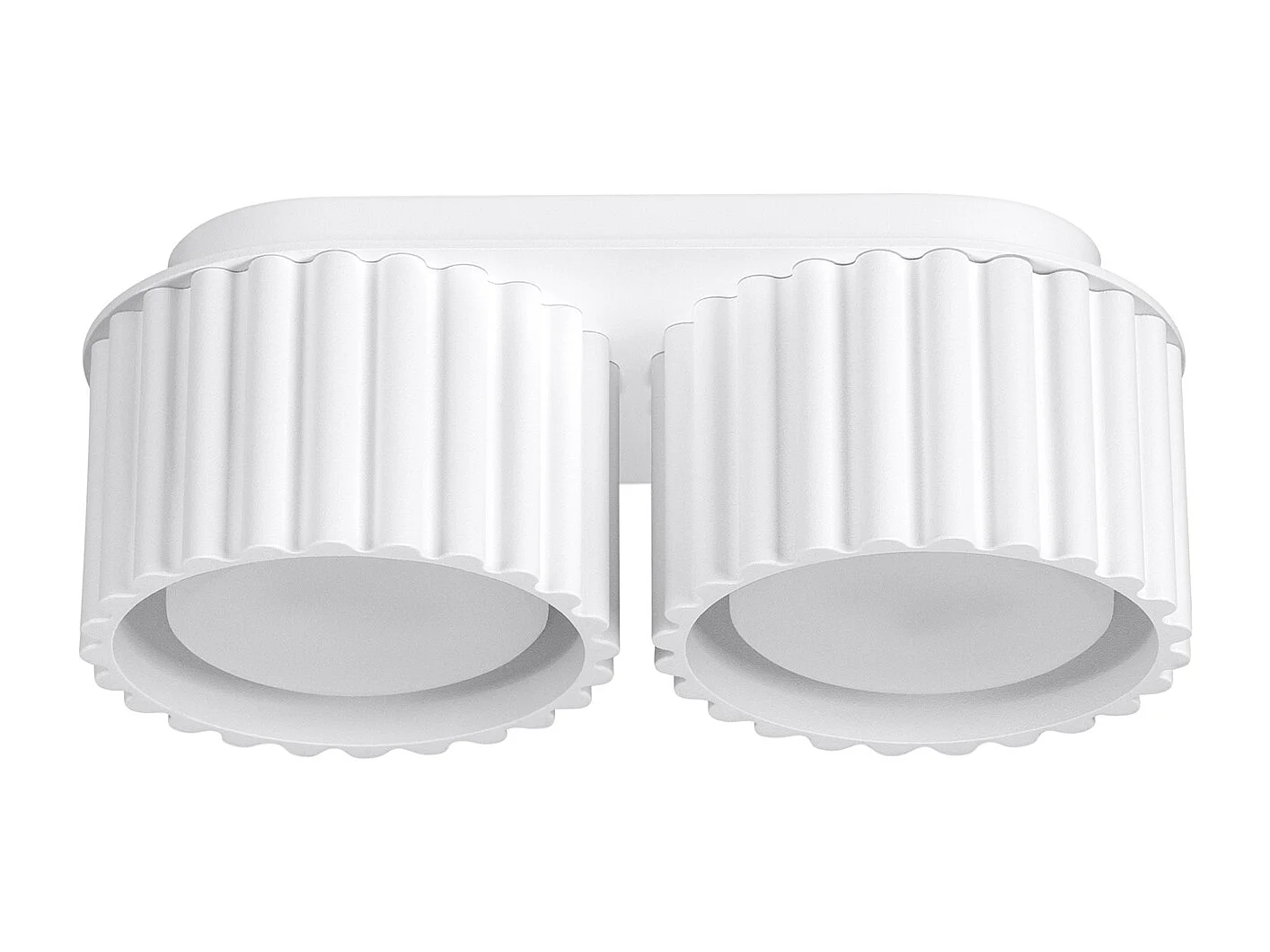 Candeeiro De Teto Aura Minimalista, Alumínio - 2 Lichtbronnen - L.21 X H.12 Cm - Branco