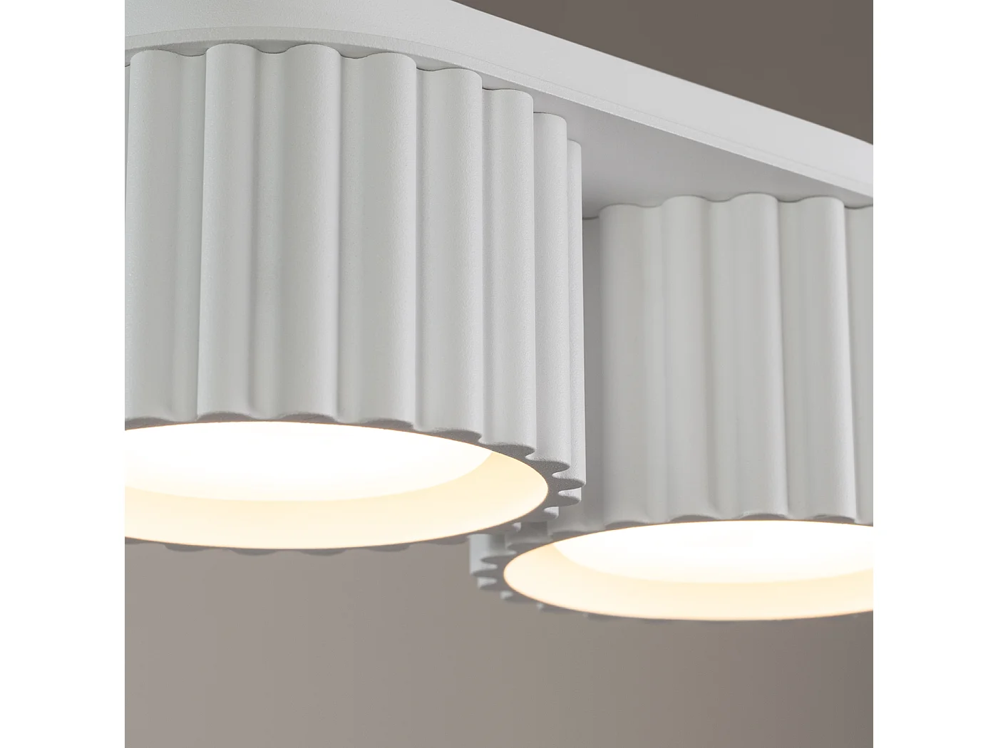 Candeeiro De Teto Aura Minimalista, Alumínio - 2 Lichtbronnen - L.21 X H.12 Cm - Branco