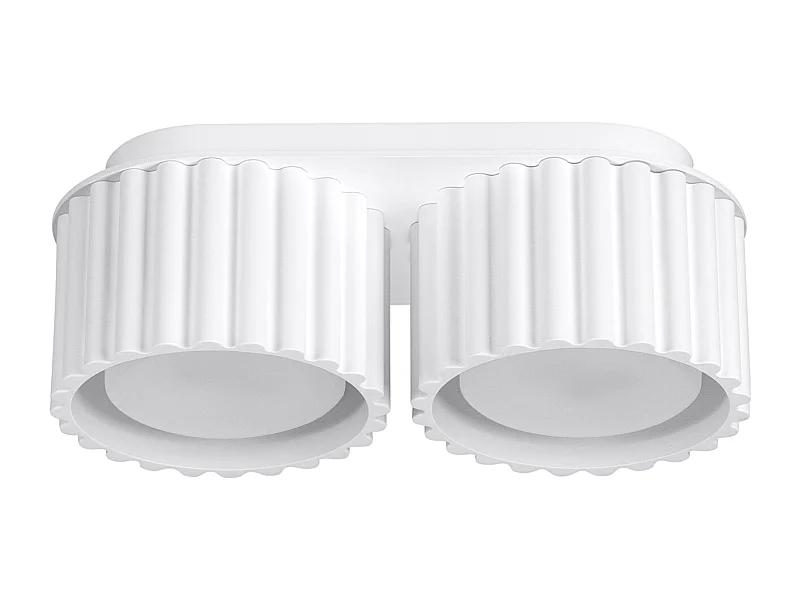 Plafondlamp Aura Minimalist Van  - 2 Lichtbronnen - L.21 X H.12 Cm - Wit