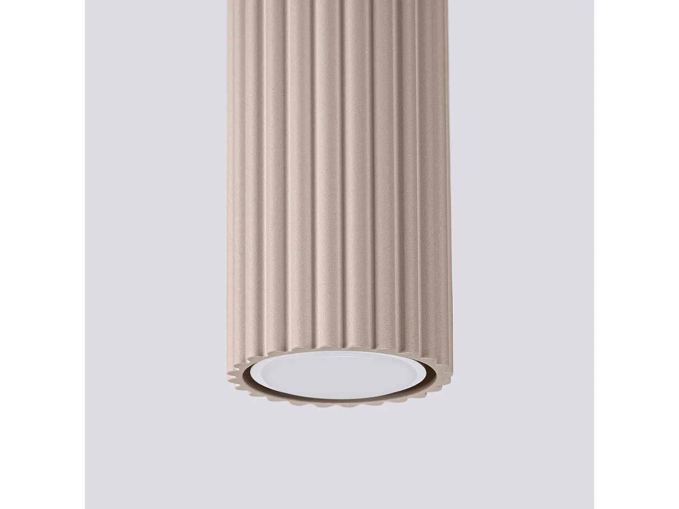 Plafonnier Karbon Minimaliste En Aluminium - 1 Sources Lumineuses - L.6,5 X H.60 Cm - Taupe