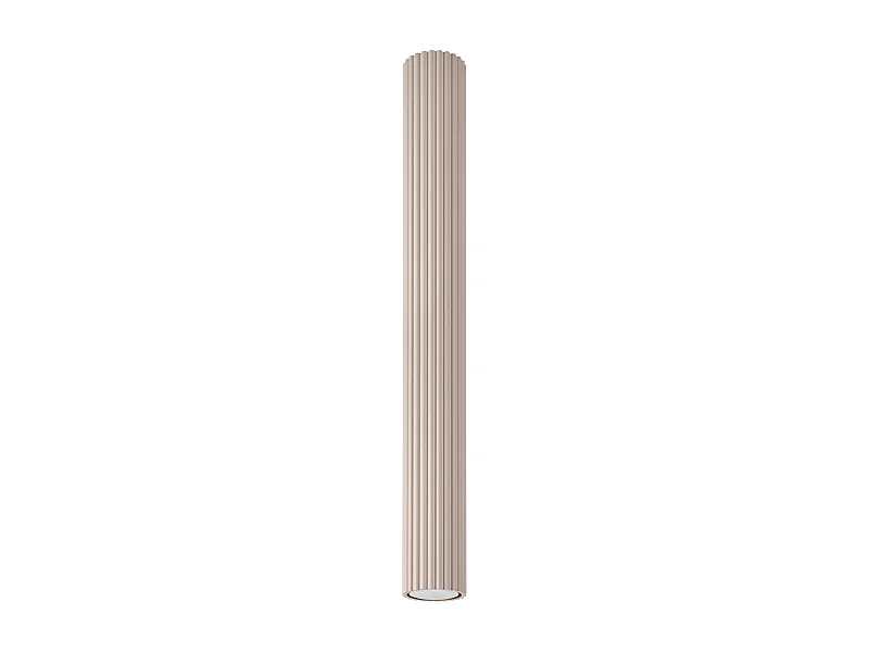 Plafonnier Karbon Minimaliste En Aluminium - 1 Sources Lumineuses - L.6,5 X H.60 Cm - Taupe