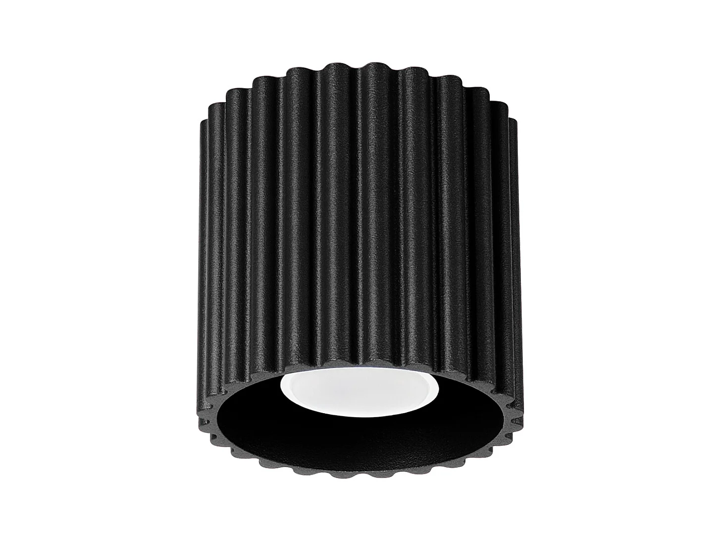 Plafonnier Aura Minimaliste En Aluminium - 1 Sources Lumineuses - L.10 X H.10 Cm - Noir