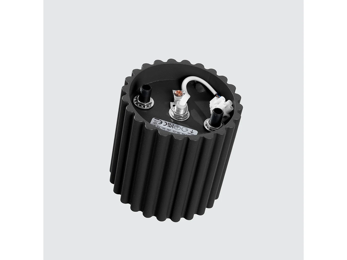 Plafonnier Aura Minimaliste En Aluminium - 1 Sources Lumineuses - L.10 X H.10 Cm - Noir