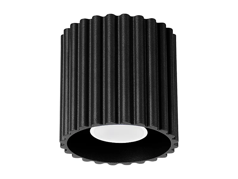 Plafonnier Aura Minimaliste En Aluminium - 1 Sources Lumineuses - L.10 X H.10 Cm - Noir