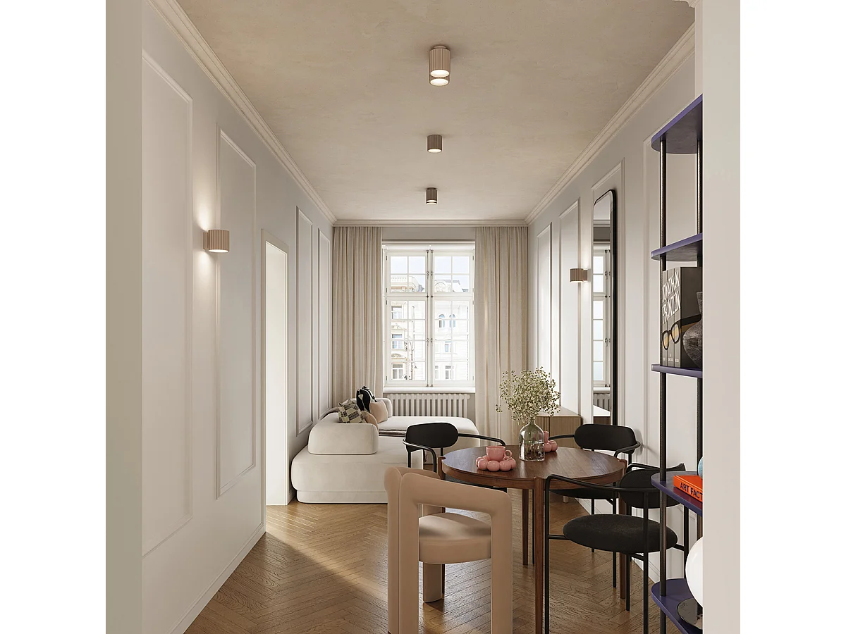 Deckenleuchte Aura Minimalistisch Aus  Aluminium - 1 Lichtquellen - L.10 X H. Cm - Taupe