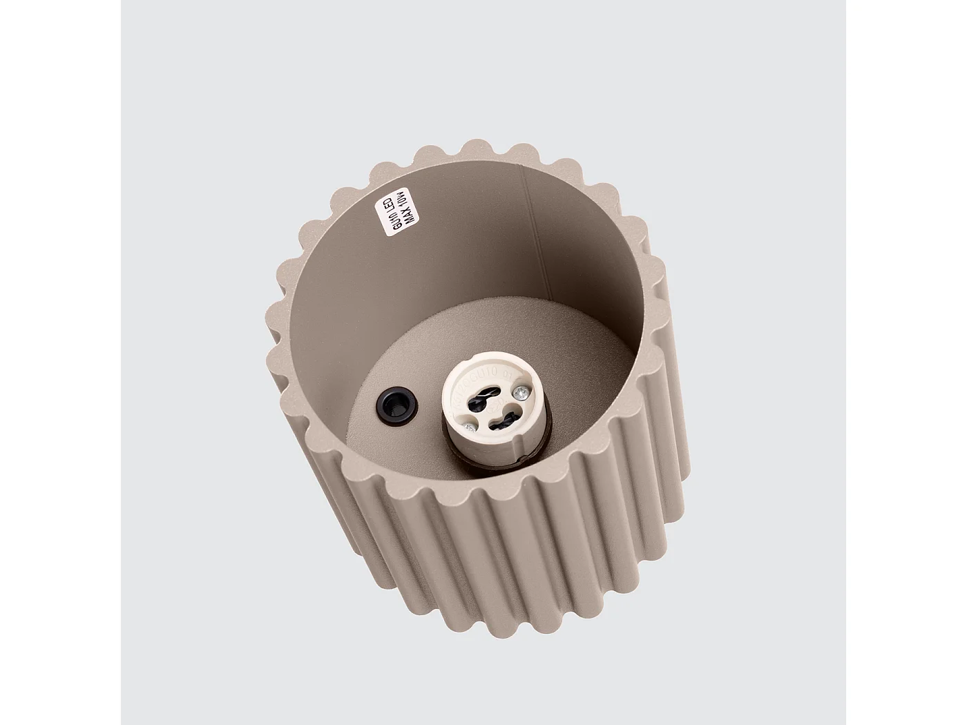 Plafonnier Aura Minimaliste En Aluminium - 1 Sources Lumineuses - L.10 X H.10 Cm - Taupe