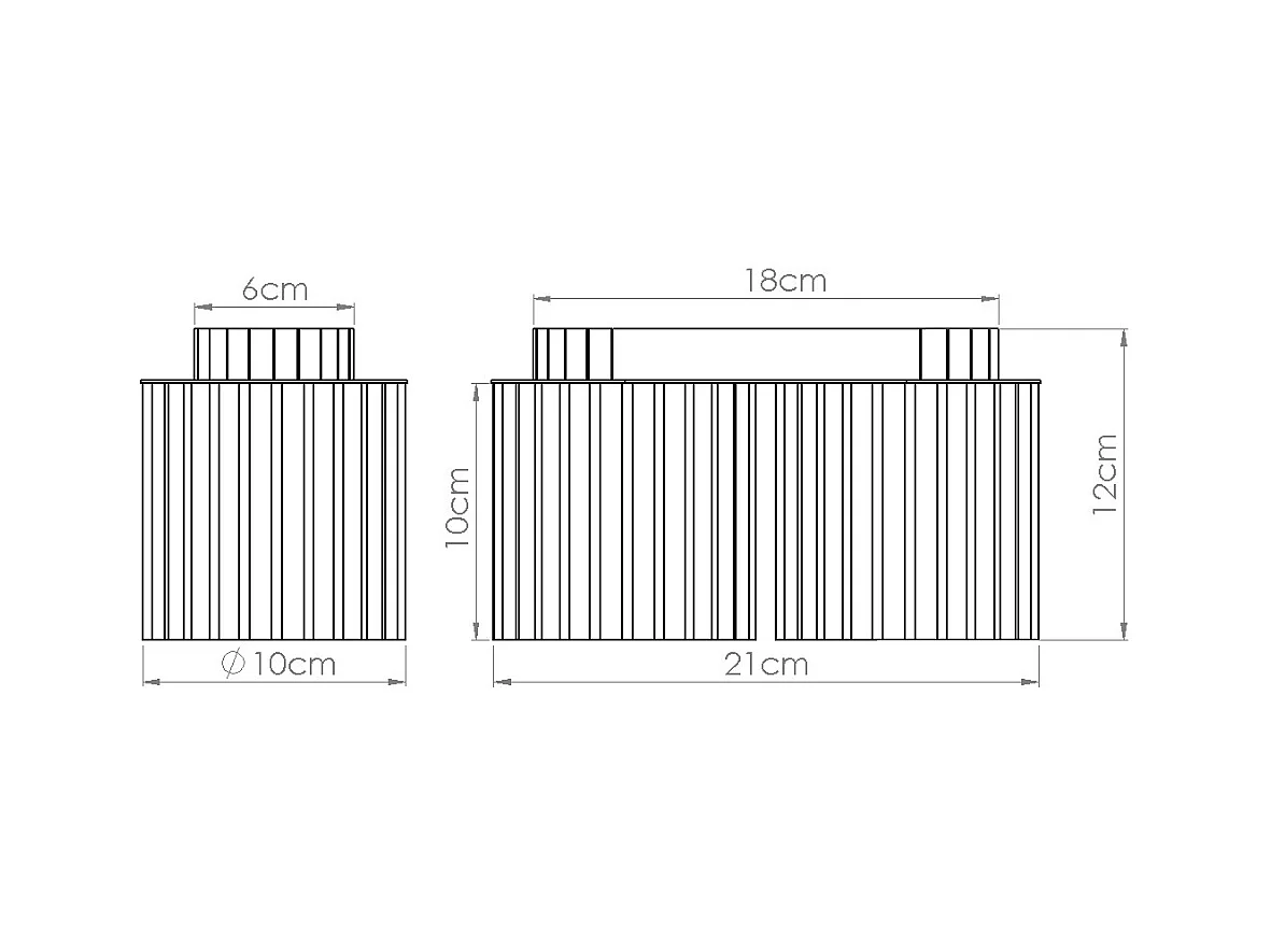 Plafonnier Aura Minimaliste En Aluminium - 2 Sources Lumineuses - L.21 X H.12 Cm - Vert Olive