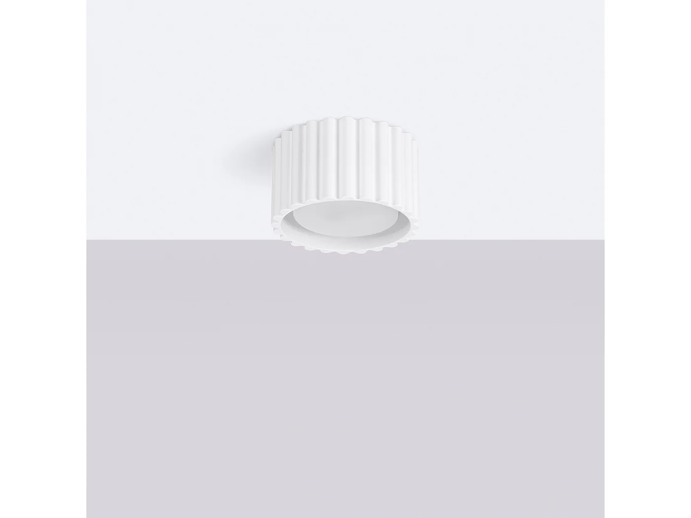 Plafondlamp Aura Minimalist Van  - 1 Lichtbronnen - L.10 X H.10 Cm - Wit