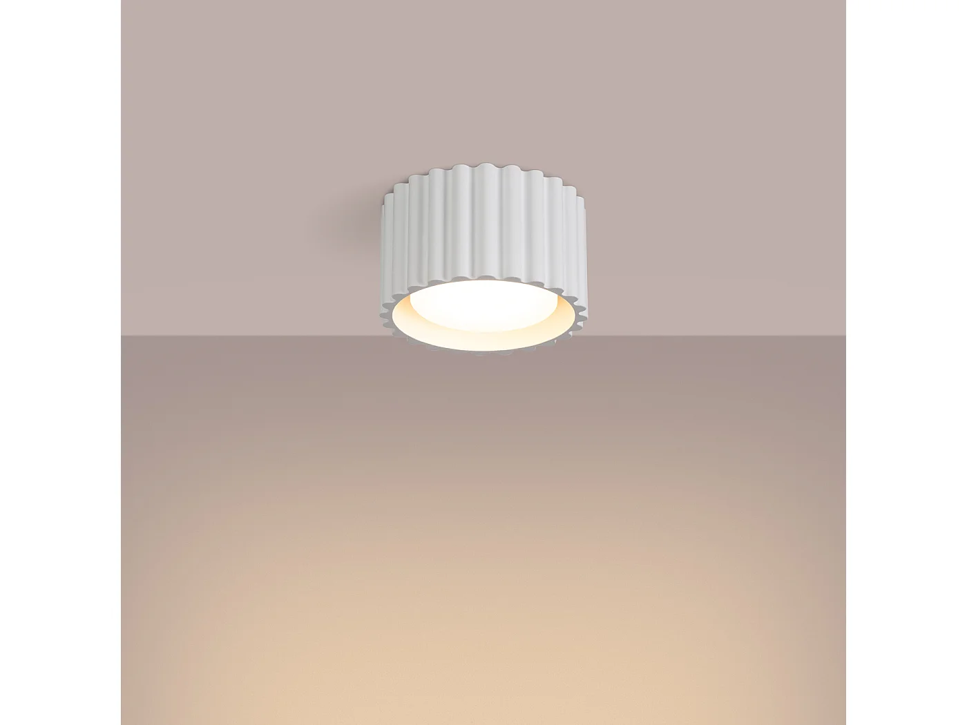 Plafondlamp Aura Minimalist Van  - 1 Lichtbronnen - L.10 X H.10 Cm - Wit