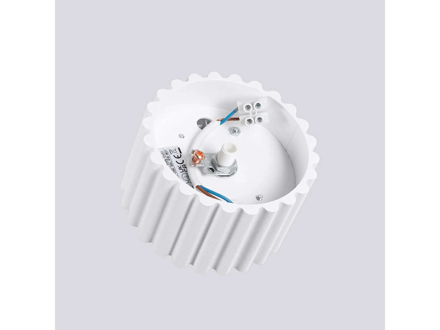 Plafondlamp Aura Minimalist Van  - 1 Lichtbronnen - L.10 X H.10 Cm - Wit