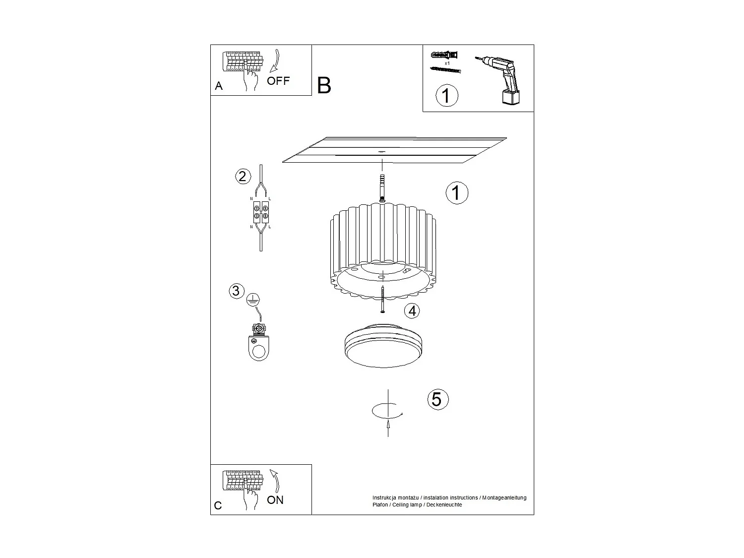 Plafondlamp Aura Minimalist Van  - 1 Lichtbronnen - L.10 X H.10 Cm - Wit