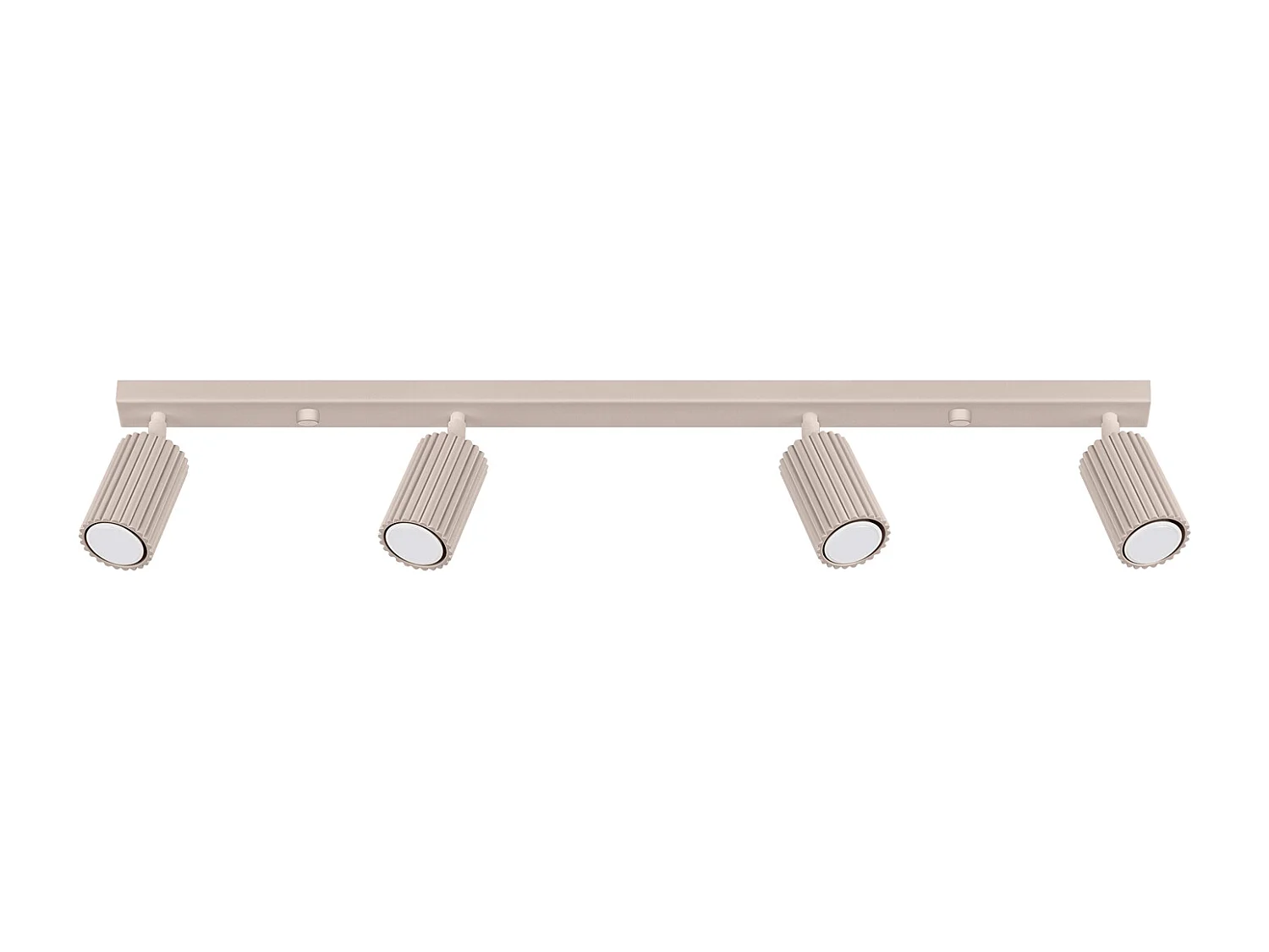 Plafonnier Karbon Minimaliste En Aluminium - 4 Sources Lumineuses - L.81 X H.16,5 Cm - Taupe