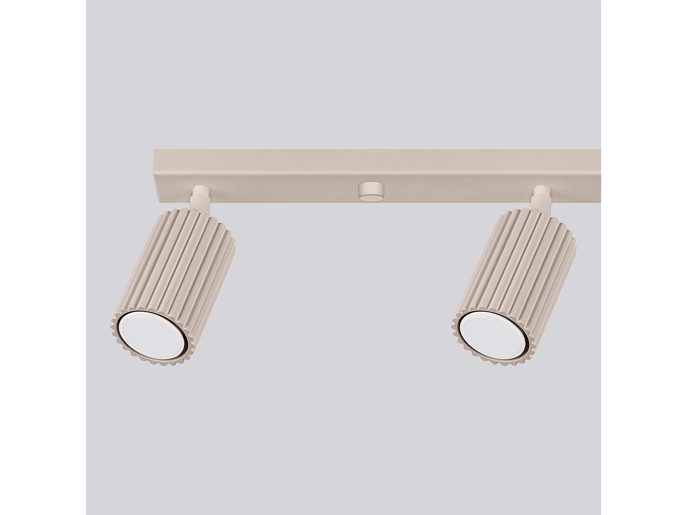 Plafonnier Karbon Minimaliste En Aluminium - 4 Sources Lumineuses - L.81 X H.16,5 Cm - Taupe