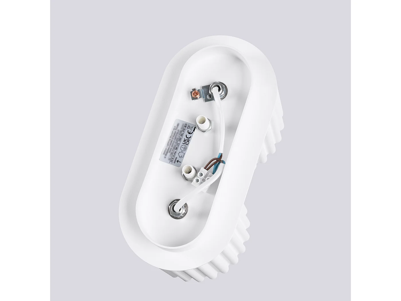 Plafonnier Aura Minimaliste En Aluminium - 2 Sources Lumineuses - L.21 X H.12 Cm - Blanc