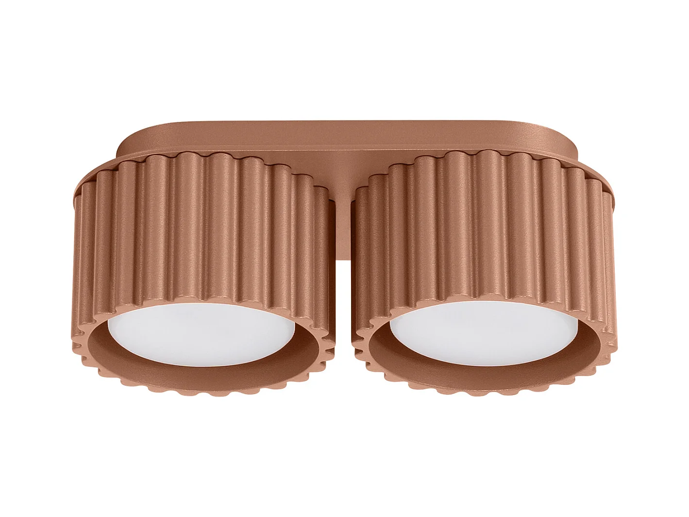 Candeeiro De Teto Aura Minimalista, Alumínio - 2 Lichtbronnen - L.21 X H.12 Cm - Mocha