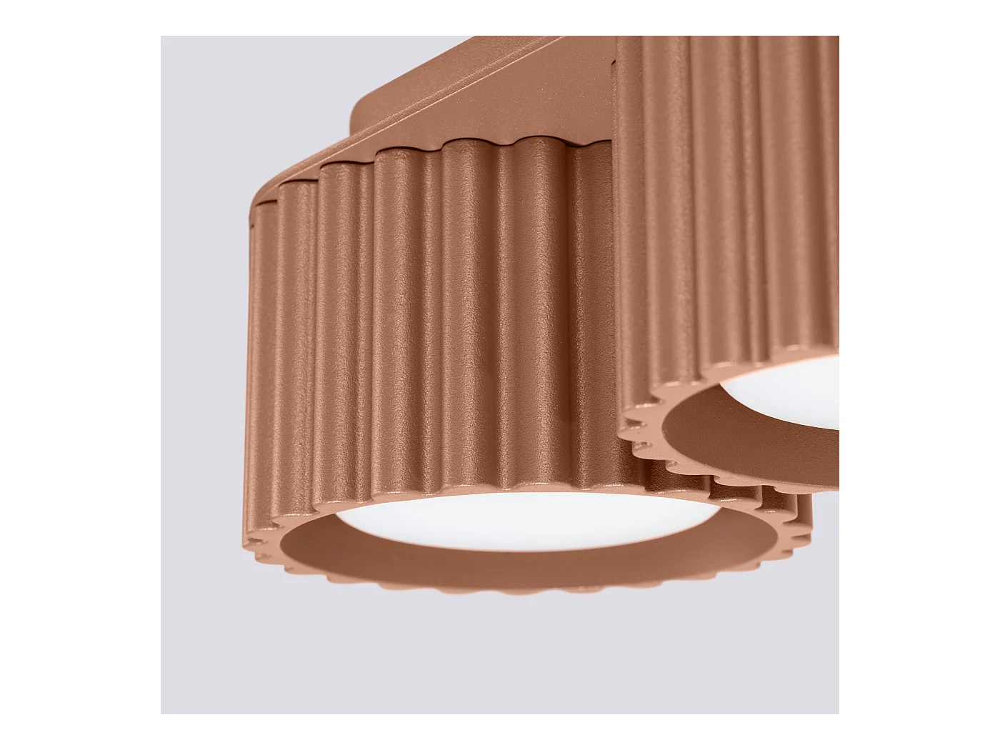 Candeeiro De Teto Aura Minimalista, Alumínio - 2 Lichtbronnen - L.21 X H.12 Cm - Mocha