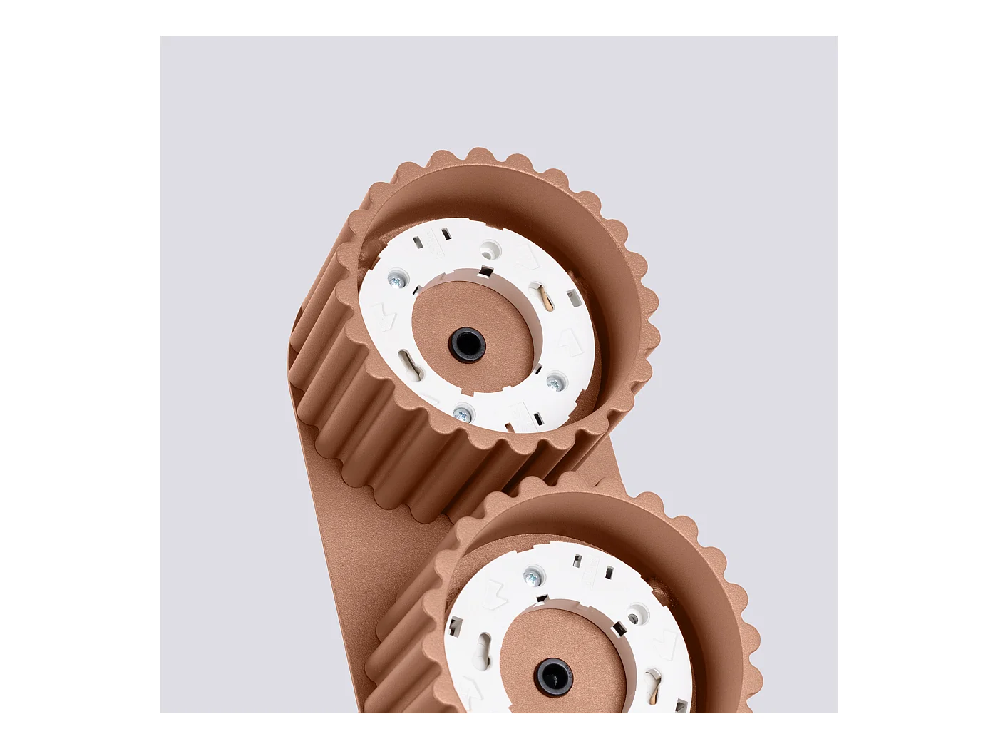 Candeeiro De Teto Aura Minimalista, Alumínio - 2 Lichtbronnen - L.21 X H.12 Cm - Mocha