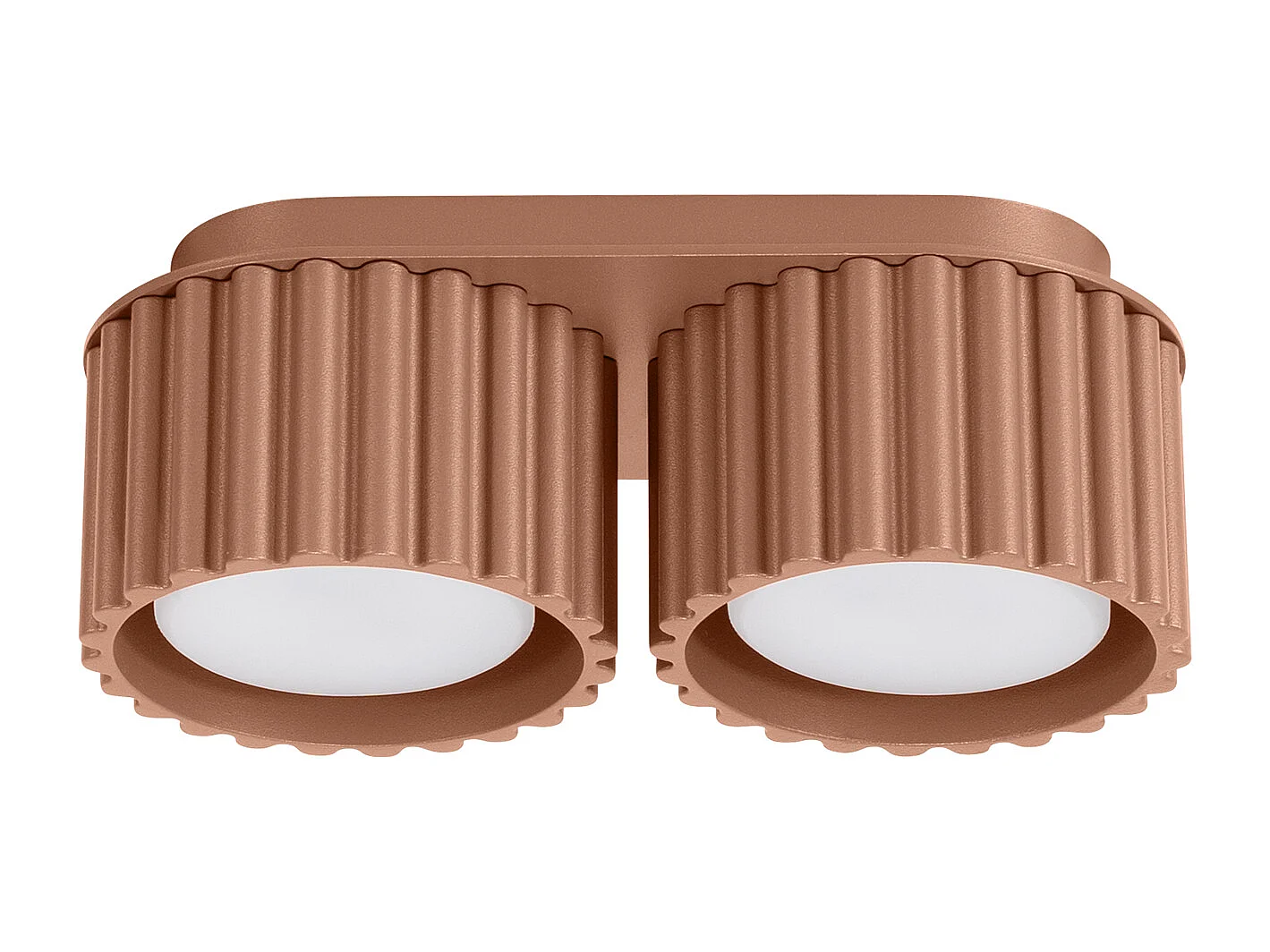 Candeeiro De Teto Aura Minimalista, Alumínio - 2 Lichtbronnen - L.21 X H.12 Cm - Mocha