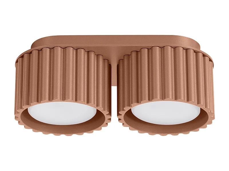 Candeeiro De Teto Aura Minimalista, Alumínio - 2 Lichtbronnen - L.21 X H.12 Cm - Mocha