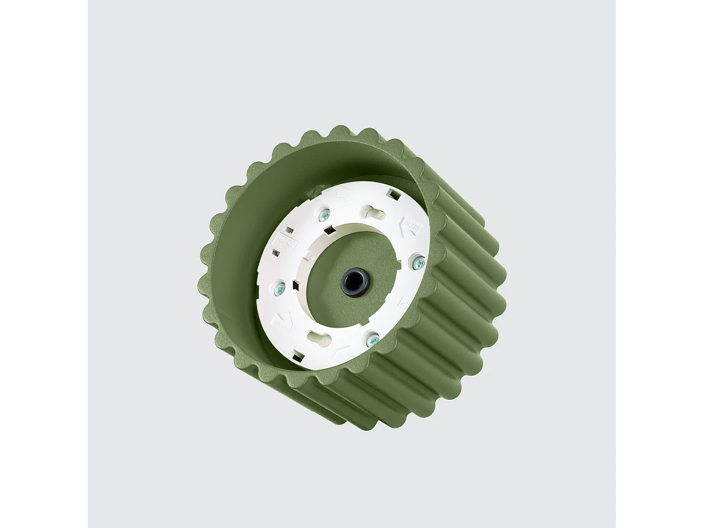 Plafonnier Aura Minimaliste En Aluminium - 1 Sources Lumineuses - L.10 X H.10 Cm - Vert Olive