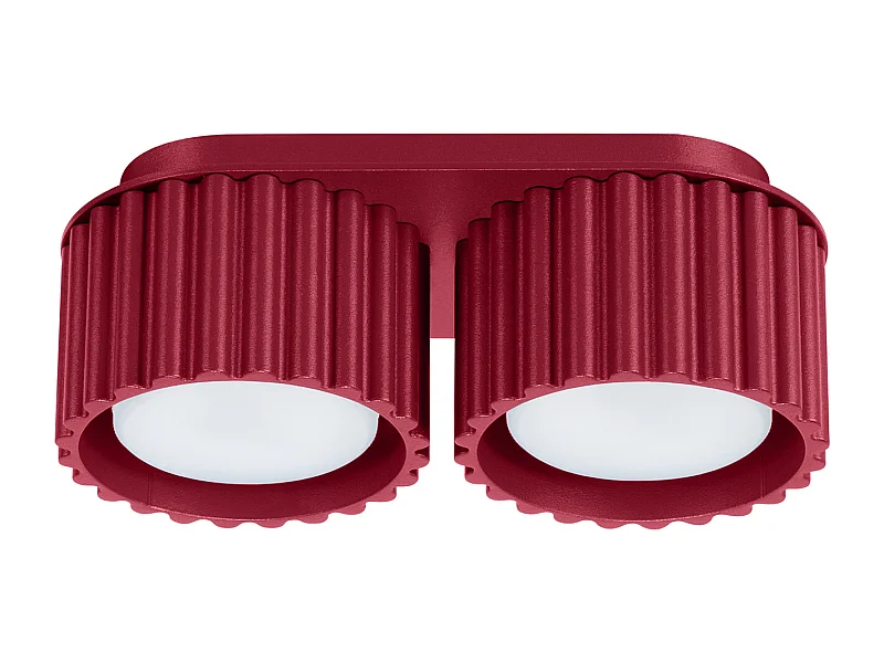 Plafondlamp Aura Minimalist Van  - 2 Lichtbronnen - L.21 X H.12 Cm - Bourgondië