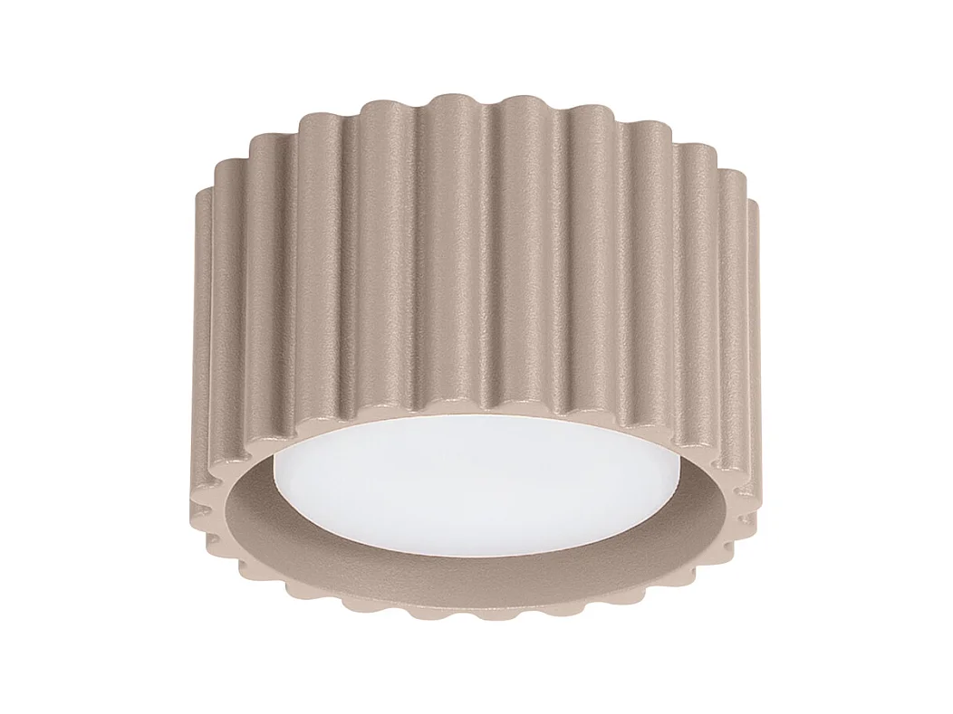 Plafonnier Aura Minimaliste En Aluminium - 1 Sources Lumineuses - L.10 X H.10 Cm - Taupe