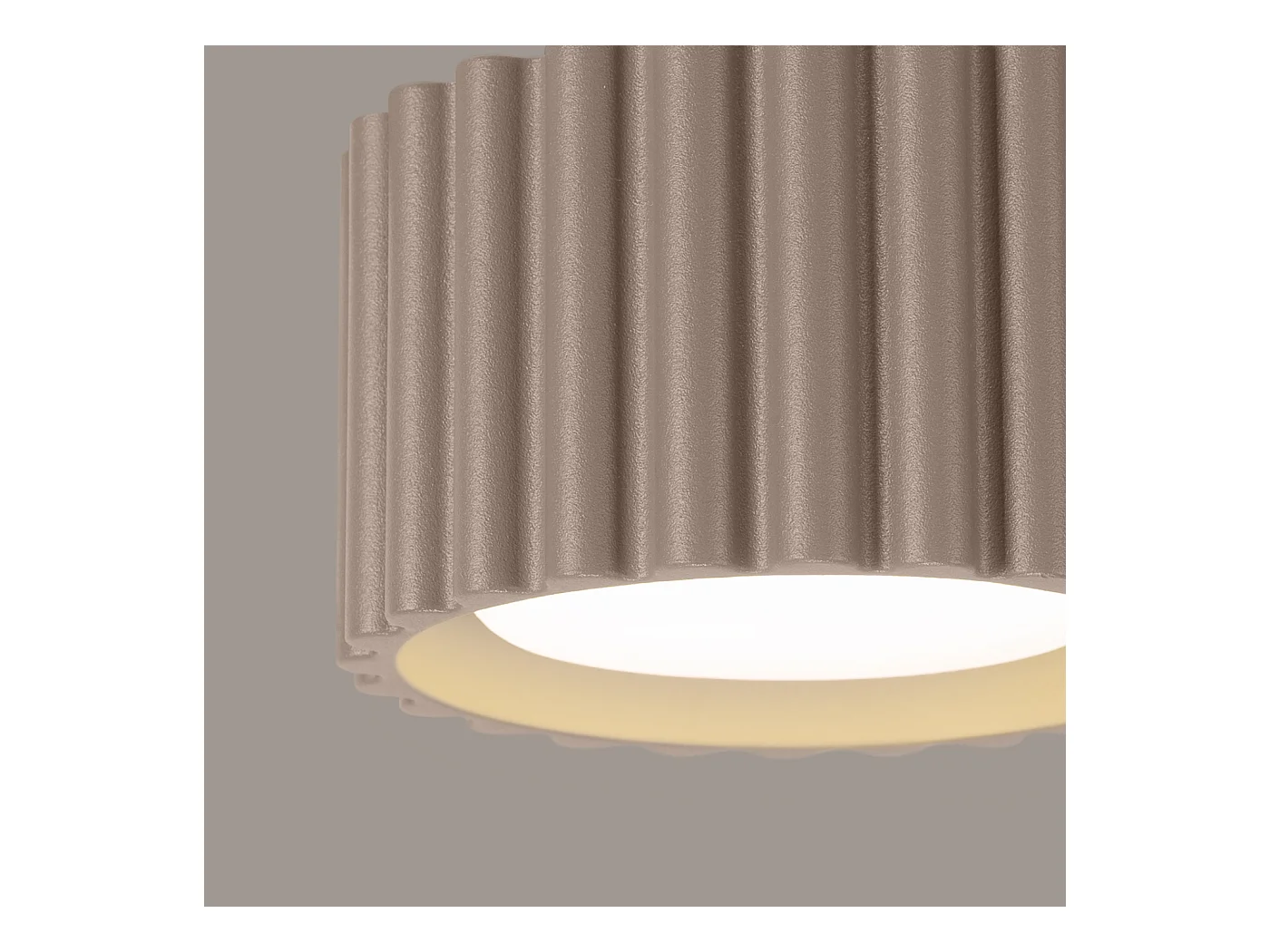 Plafonnier Aura Minimaliste En Aluminium - 1 Sources Lumineuses - L.10 X H.10 Cm - Taupe