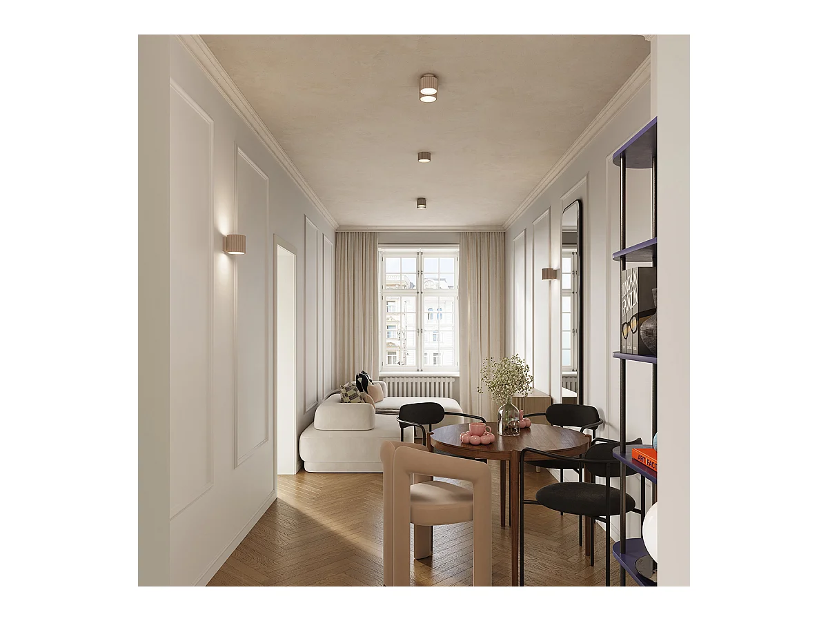 Plafonnier Aura Minimaliste En Aluminium - 1 Sources Lumineuses - L.10 X H.10 Cm - Taupe