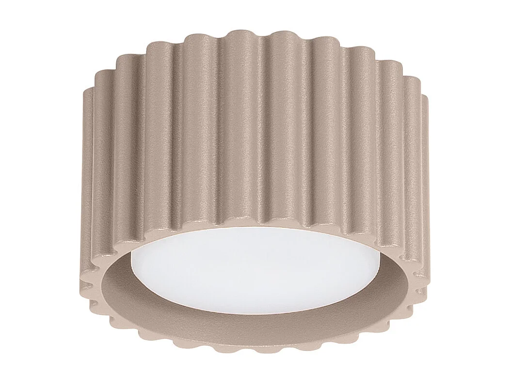 Plafonnier Aura Minimaliste En Aluminium - 1 Sources Lumineuses - L.10 X H.10 Cm - Taupe