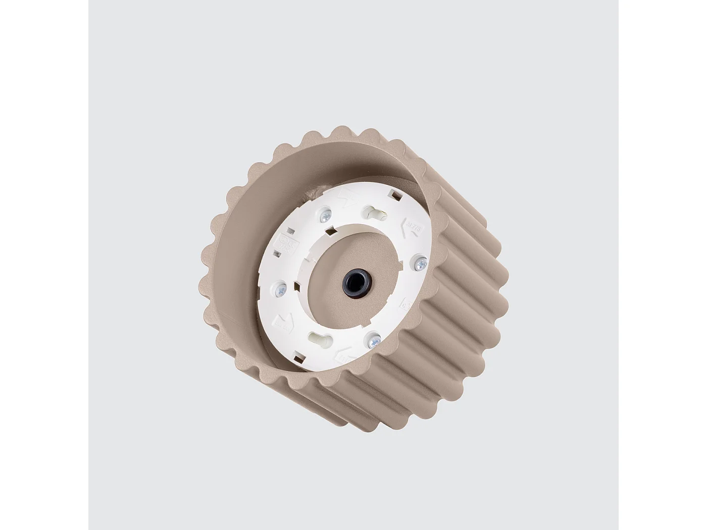 Plafonnier Aura Minimaliste En Aluminium - 1 Sources Lumineuses - L.10 X H.10 Cm - Taupe