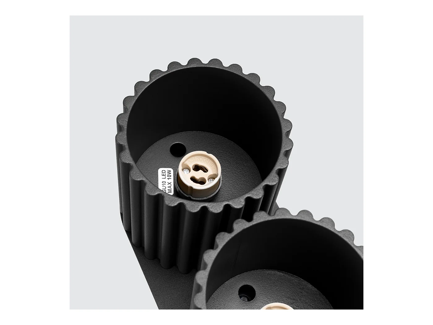 Plafonnier Aura Minimaliste En Aluminium - 2 Sources Lumineuses - L.21 X H.12 Cm - Noir