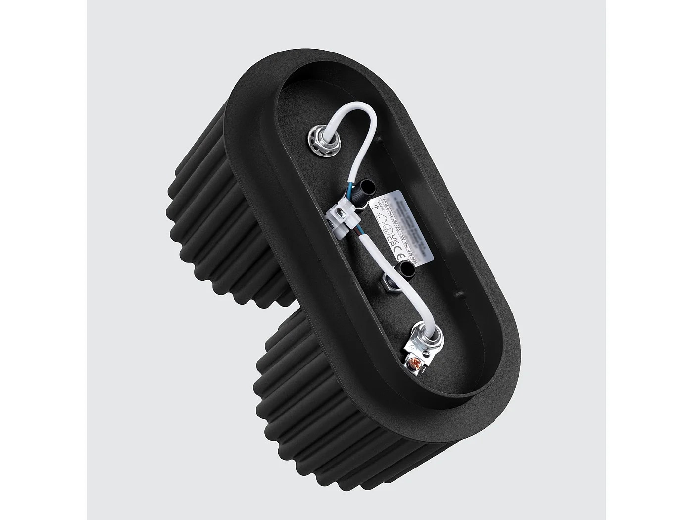 Plafonnier Aura Minimaliste En Aluminium - 2 Sources Lumineuses - L.21 X H.12 Cm - Noir