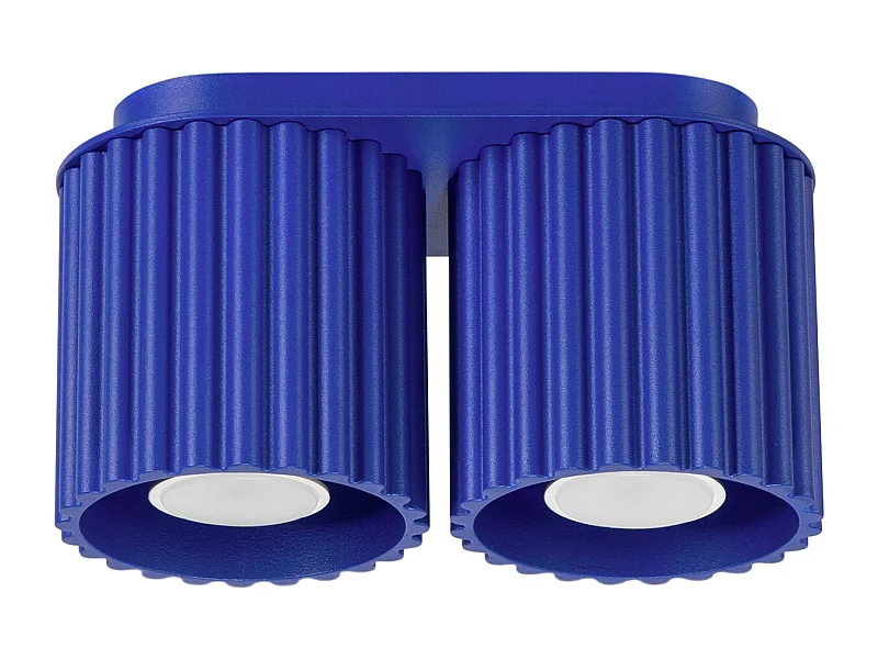 Plafondlamp Aura Minimalist Van  - 2 Lichtbronnen - L.21 X H.12 Cm - Ultramarijn