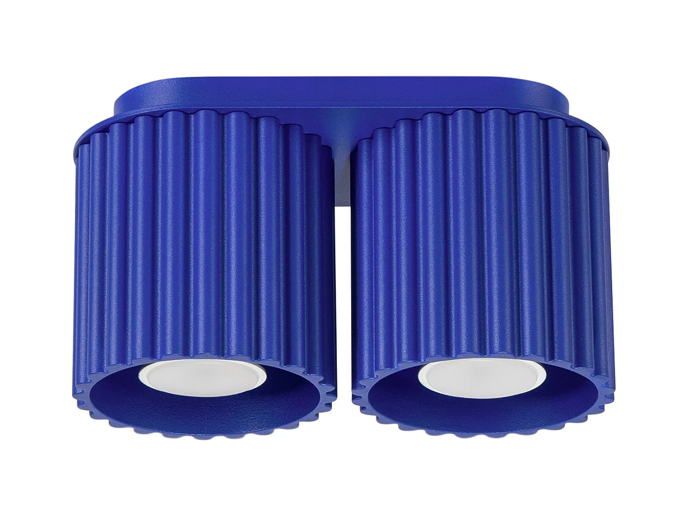 Deckenleuchte Aura Minimalistisch Aus  Aluminium - 2 Lichtquellen - L.21 X H. Cm - Ultramarin