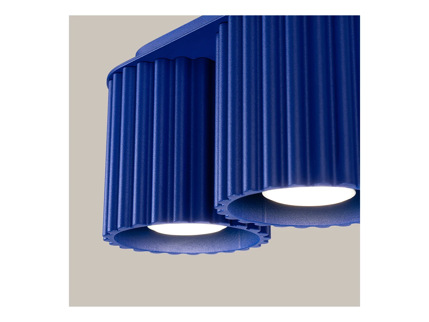 Deckenleuchte Aura Minimalistisch Aus  Aluminium - 2 Lichtquellen - L.21 X H. Cm - Ultramarin