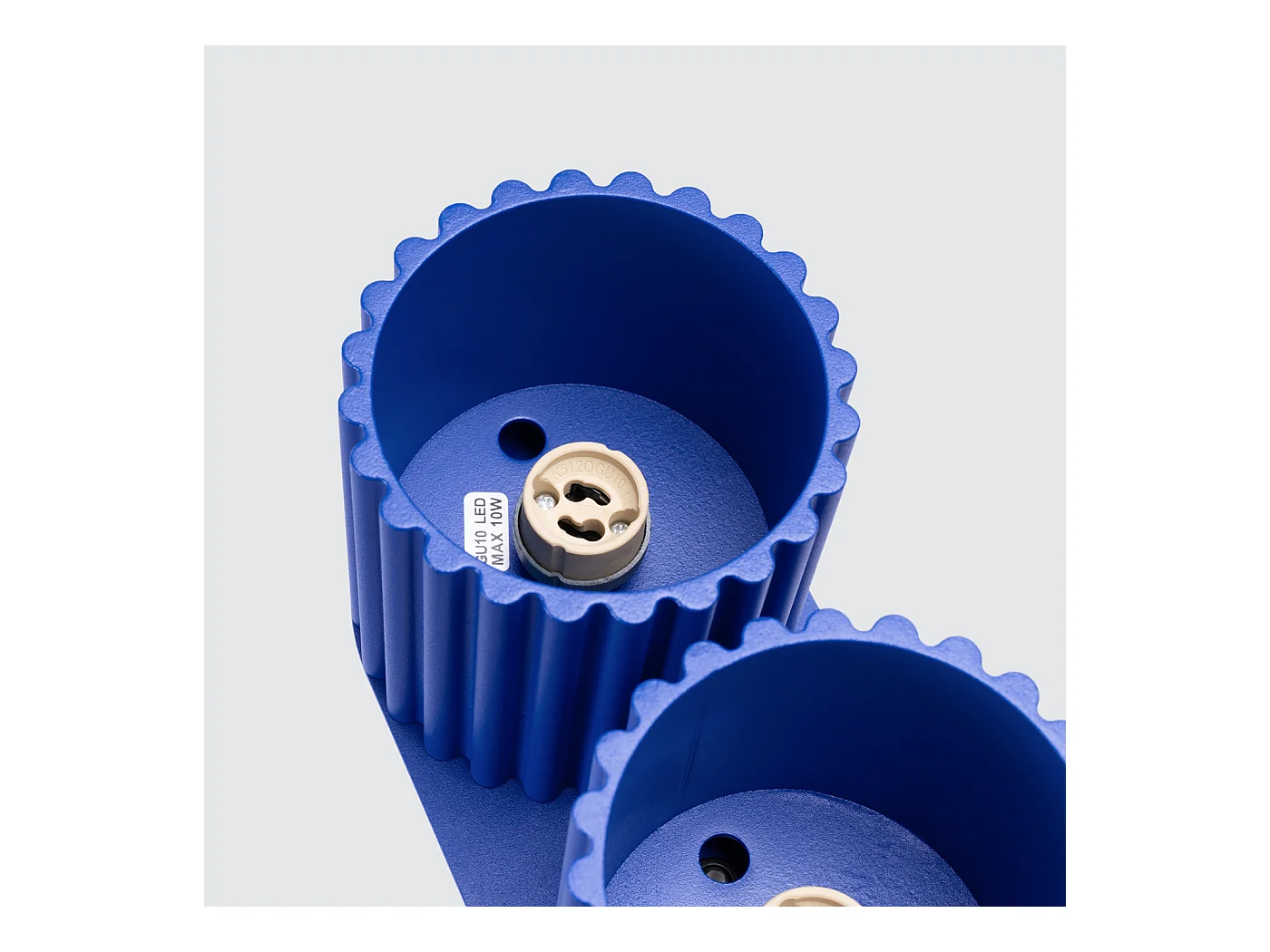 Deckenleuchte Aura Minimalistisch Aus  Aluminium - 2 Lichtquellen - L.21 X H. Cm - Ultramarin