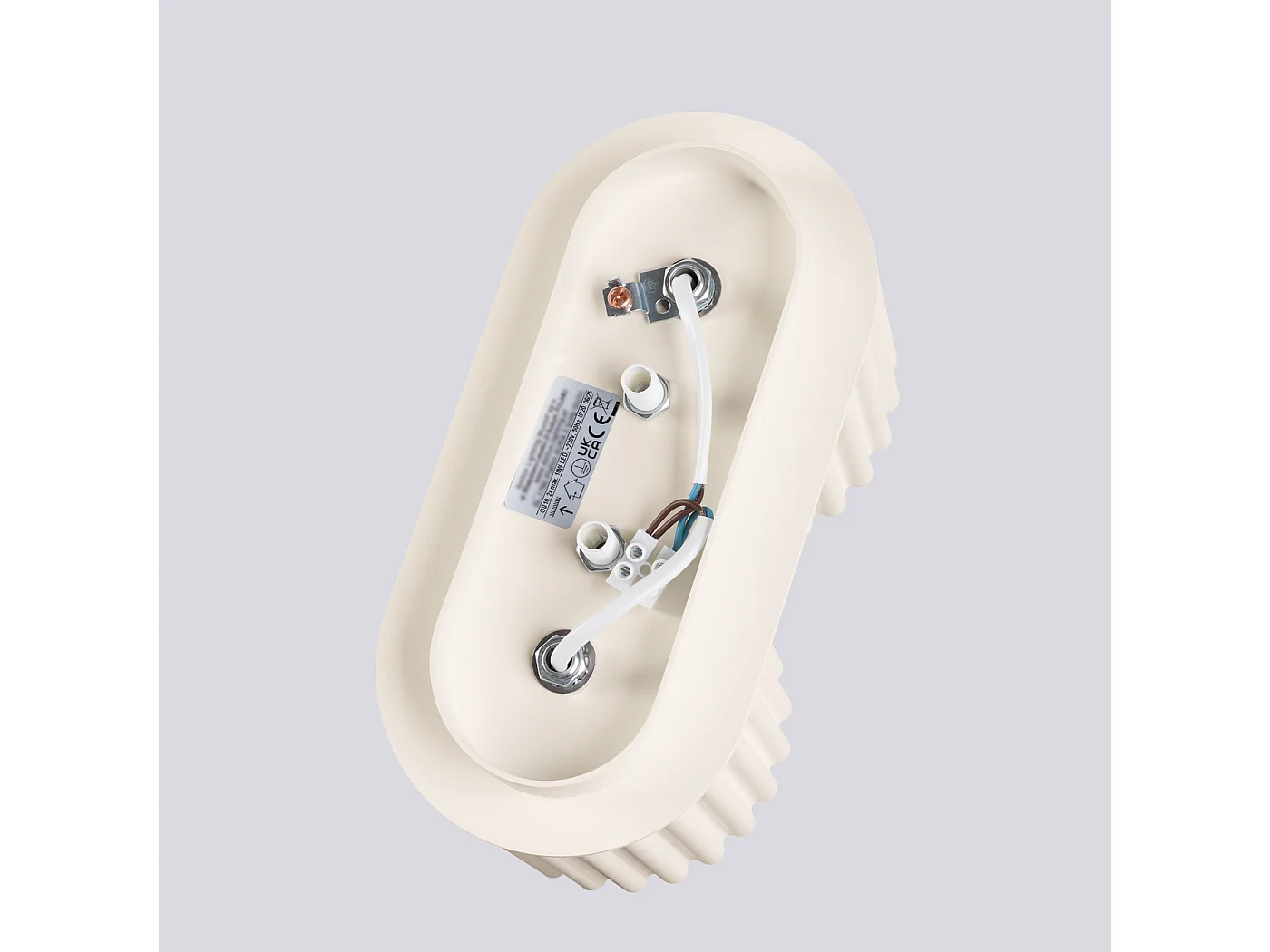 Plafonnier Aura Minimaliste En Aluminium - 2 Sources Lumineuses - L.21 X H.12 Cm - Beige