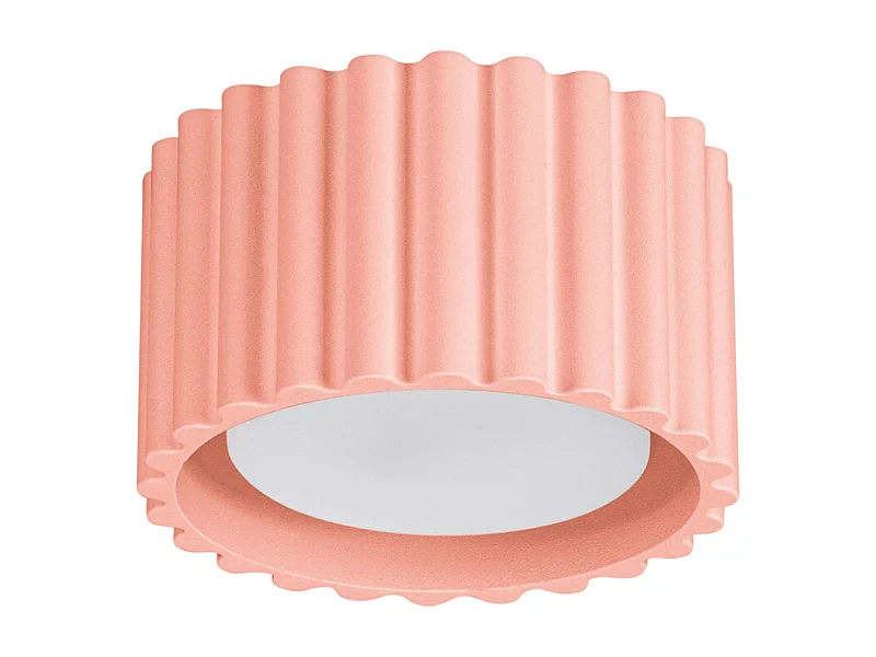 Plafonnier Aura Minimaliste En Aluminium - 1 Sources Lumineuses - L.10 X H.10 Cm - Pêche