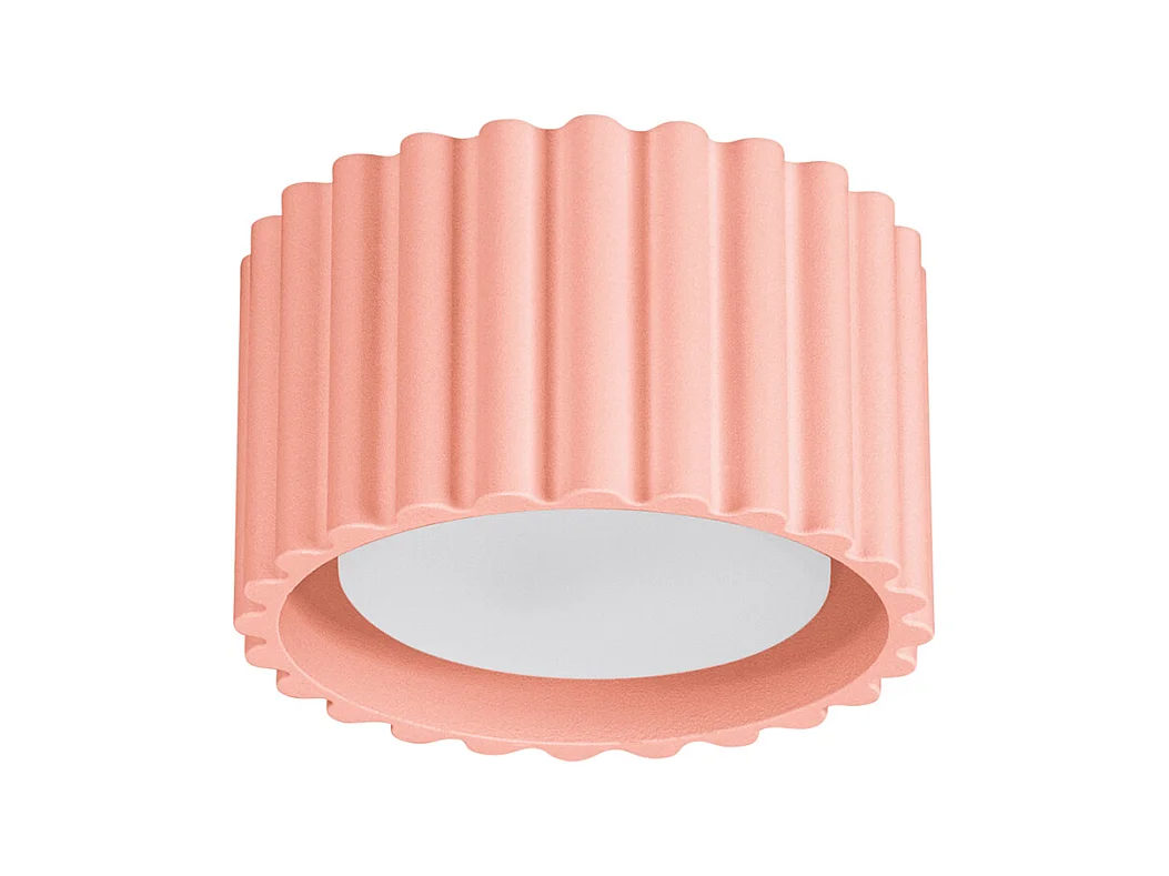 Plafonnier Aura Minimaliste En Aluminium - 1 Sources Lumineuses - L.10 X H.10 Cm - Pêche